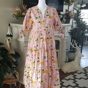 Floral Pink Maxi Dress